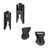 FMA Goggle Swivel Clips 19mm, Black, Swivel Clips