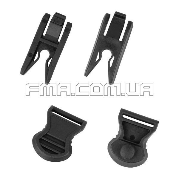 FMA Goggle Swivel Clips 19mm, Black, Swivel Clips