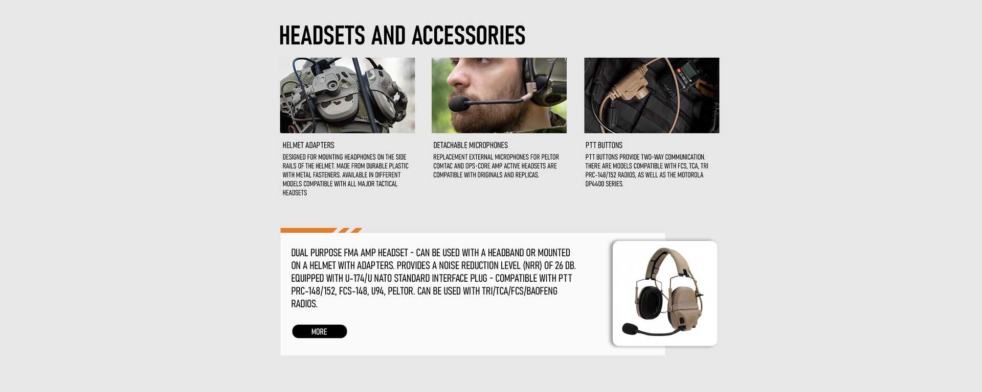 Buy headsets and accessories FMA in Ukraine