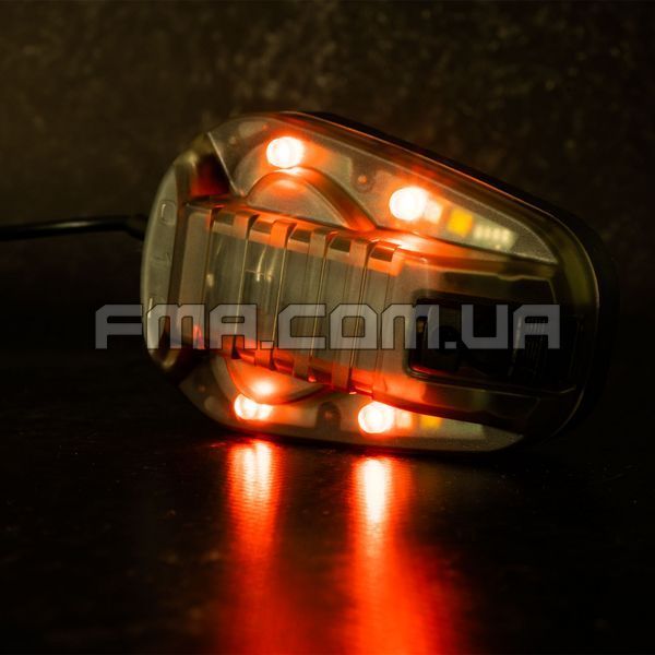 FMA PIM HEL-STAR 6 Helmet Light with Shock Sensor, Black, White, IR, Red