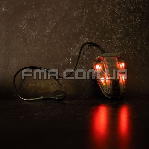FMA PIM HEL-STAR 6 Helmet Light with Shock Sensor, Black, White, IR, Red