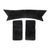 FMA Helmet stickers Velcro 3 parts, Black, Velcro panels