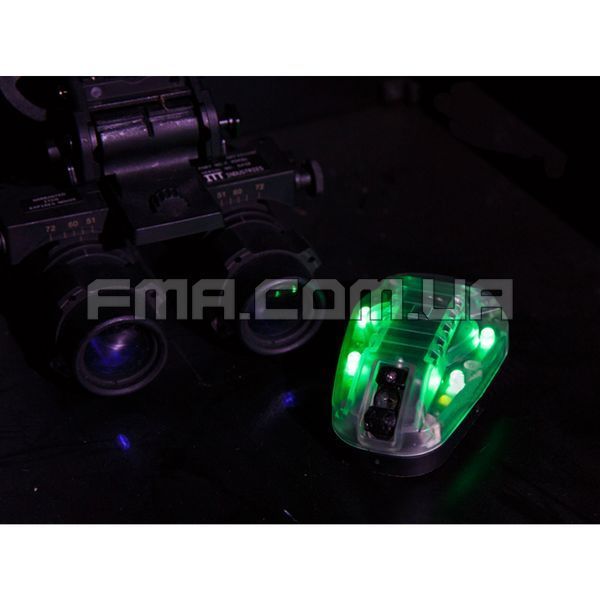 FMA Hel-Star 6 GEN III Helmet Mounted Light, Black, White, Green
